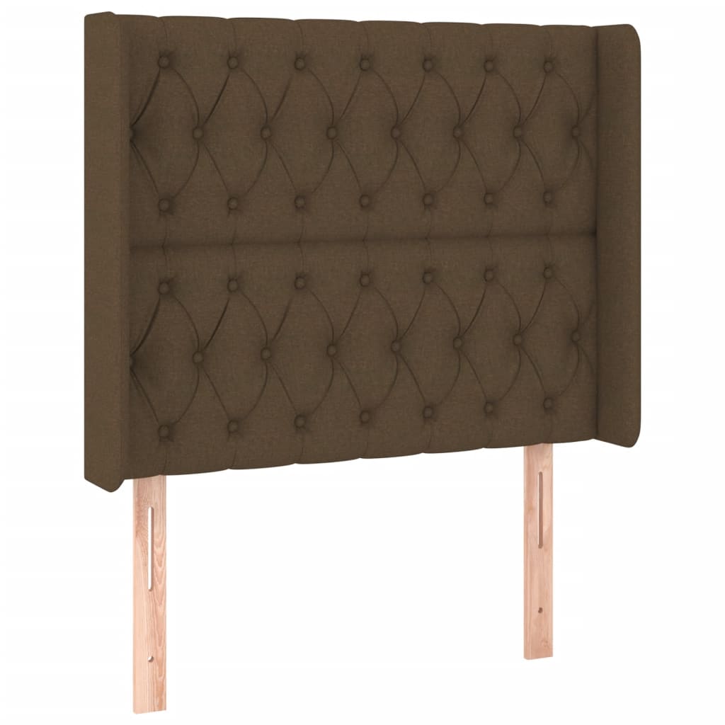 Tête de lit à LED Marron foncé 93x16x118/128 cm Tissu - XIOS