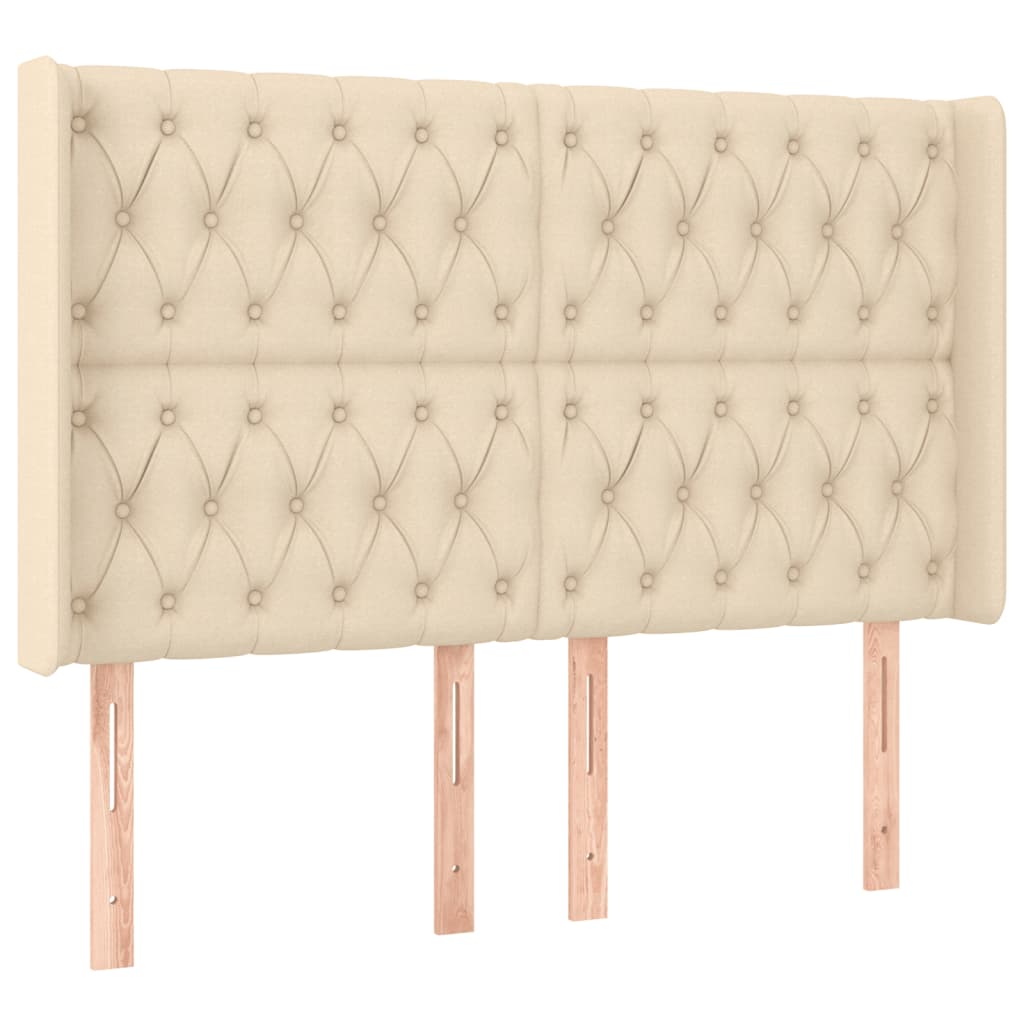 Tête de lit à LED Crème 163x16x118/128 cm Tissu - XIOS