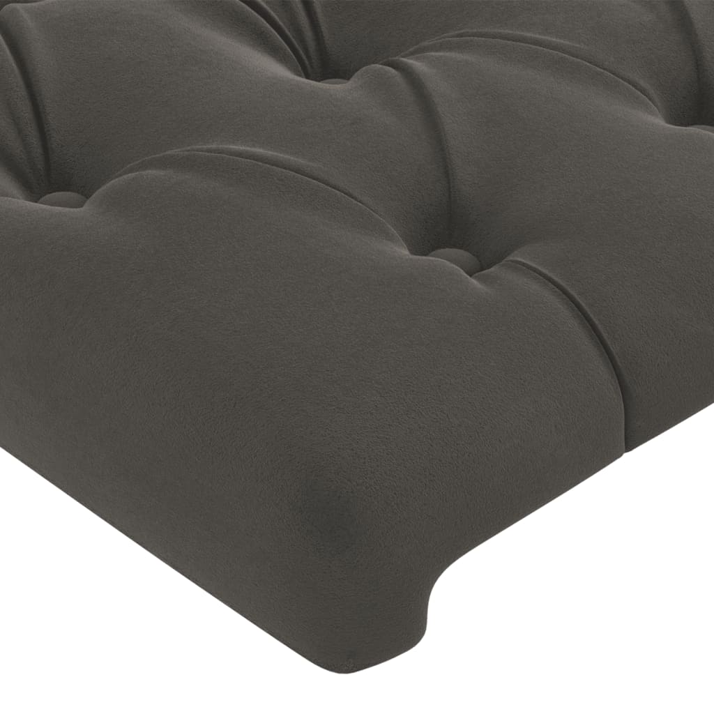 Tête de lit à LED Gris foncé 163x16x118/128 cm Velours - XIOS