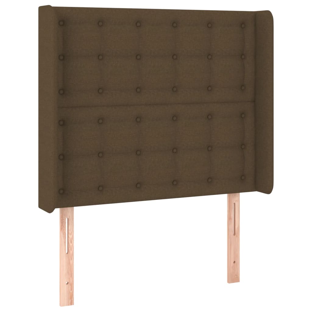 Tête de lit à LED Marron foncé 93x16x118/128 cm Tissu - XIOS