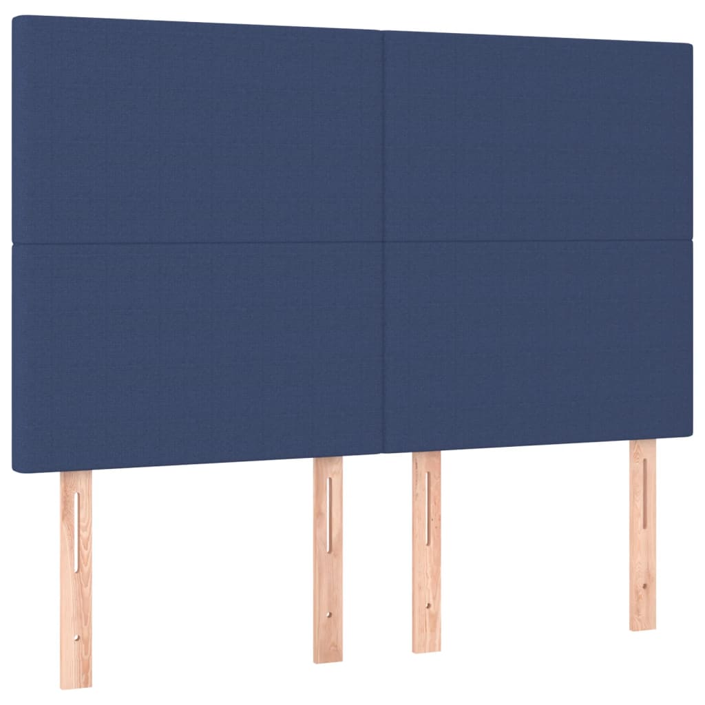 Sommier à lattes de lit avec matelas Bleu 140x190 cm Tissu - XIOS