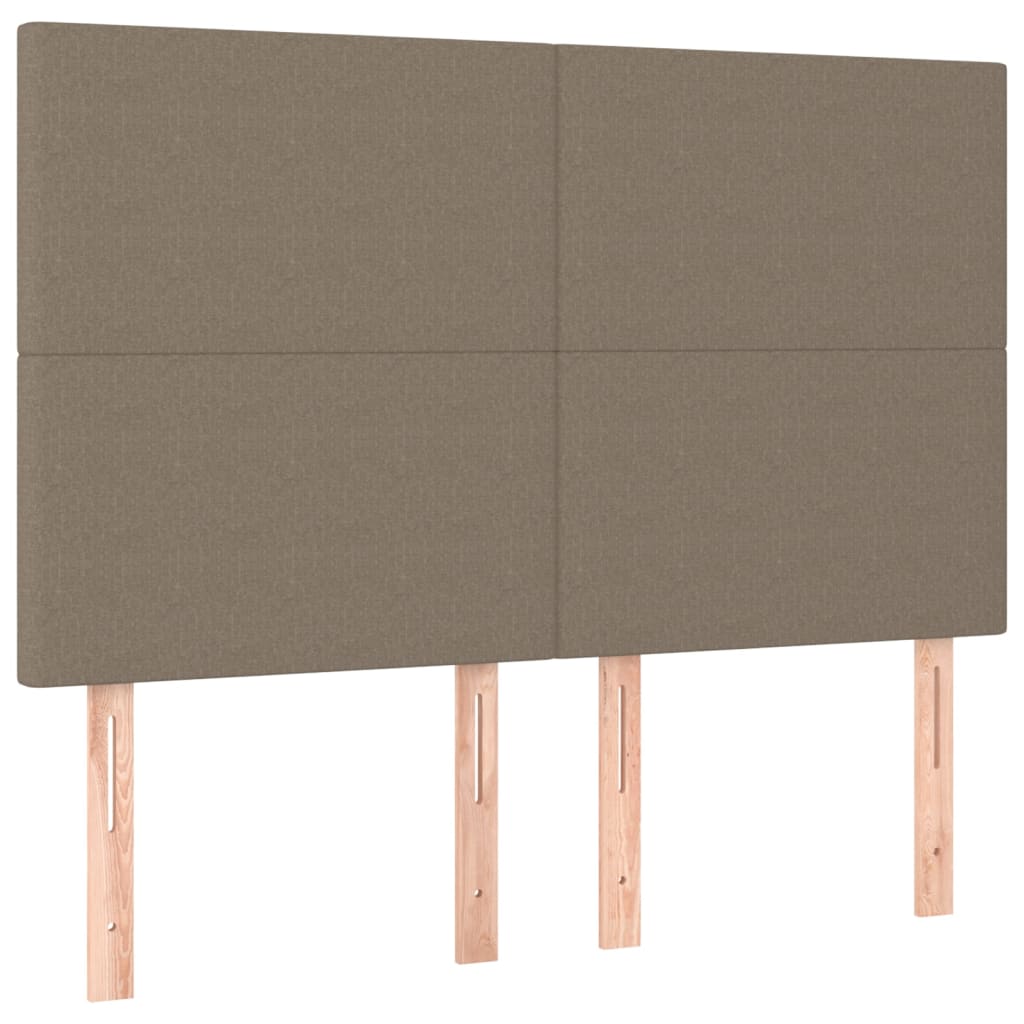 Sommier à lattes de lit avec matelas Taupe 140x200 cm Tissu - XIOS