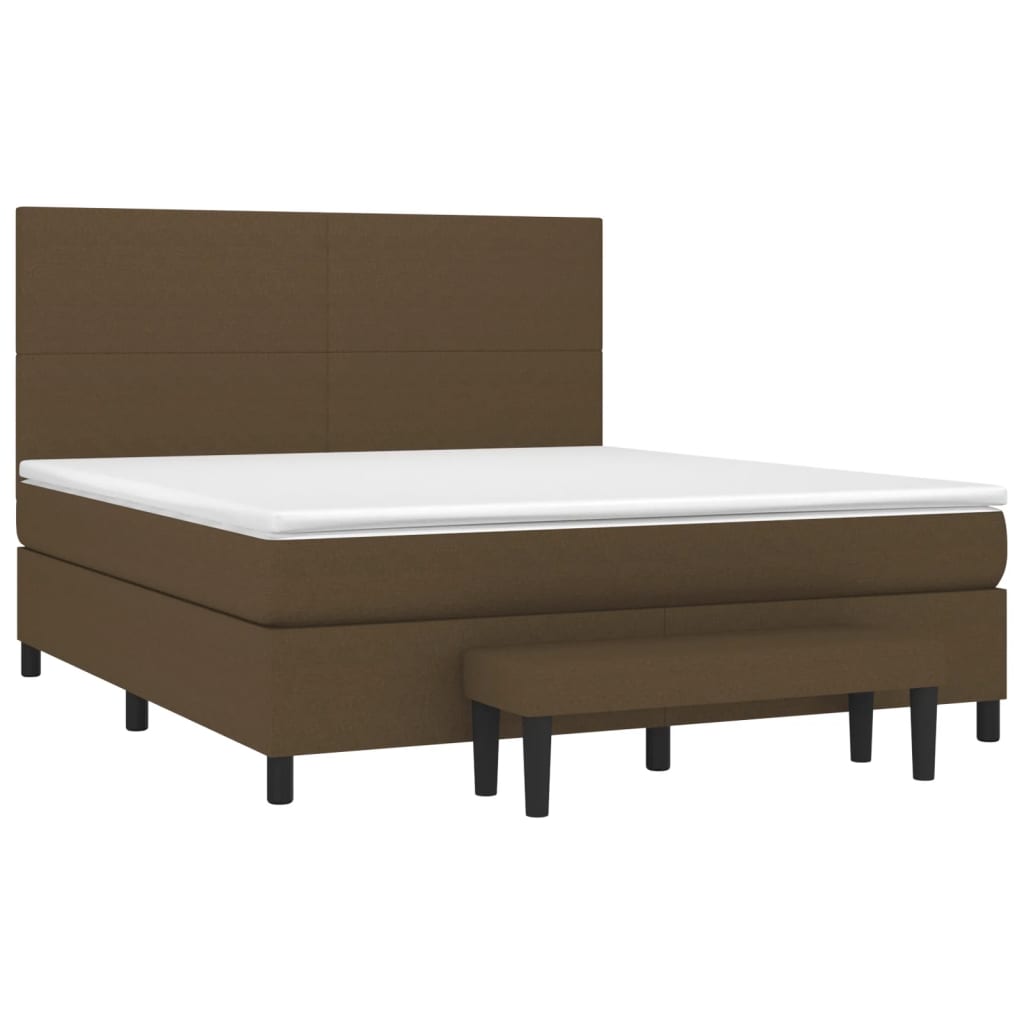 Sommier à lattes de lit avec matelas Marron foncé 160x200 cm - XIOS