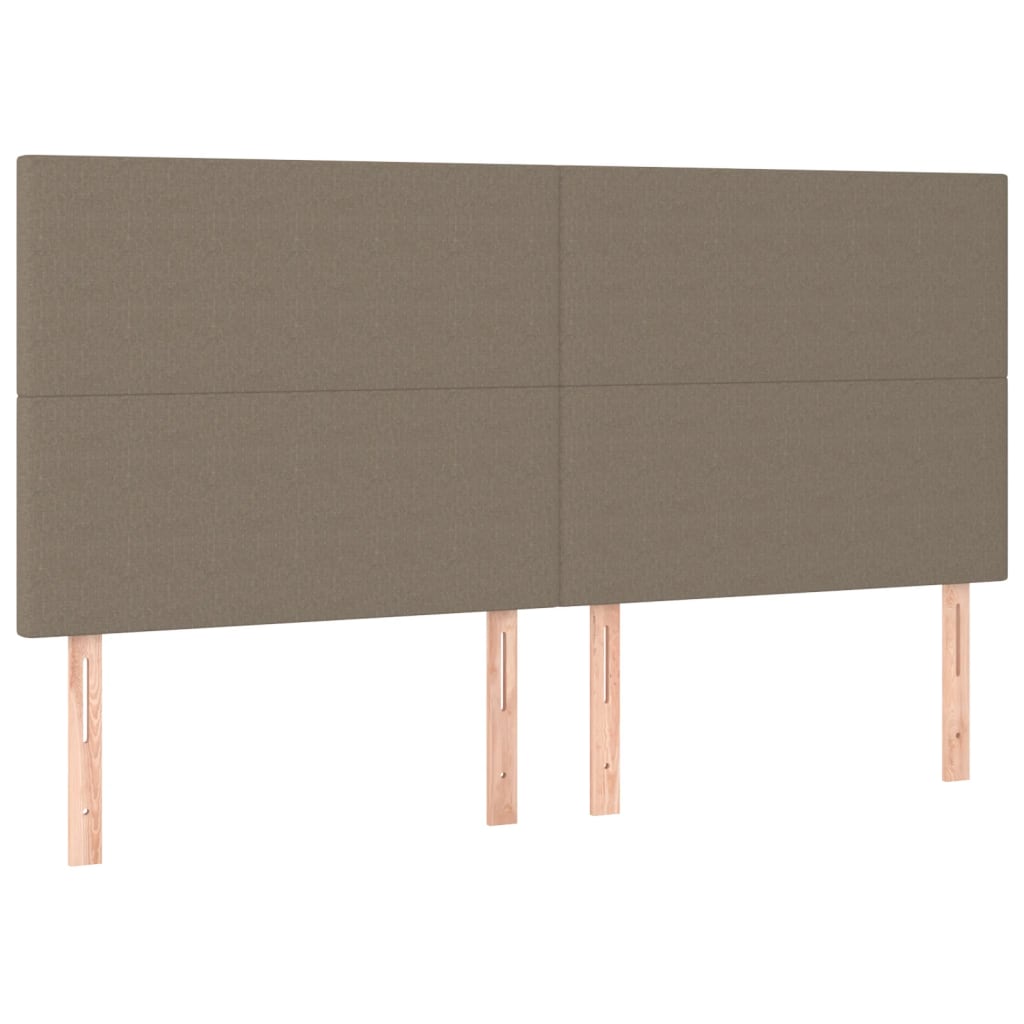 Sommier à lattes de lit avec matelas Taupe 200x200 cm Tissu - XIOS