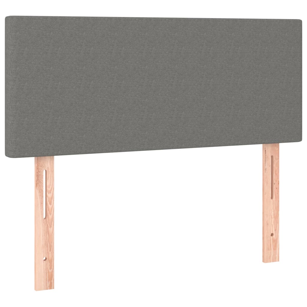 Sommier à lattes de lit avec matelas Gris foncé 80x200 cm Tissu - XIOS