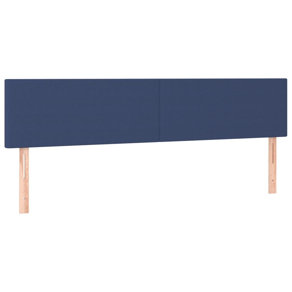 Sommier à lattes de lit avec matelas Bleu 200x200 cm Tissu - XIOS