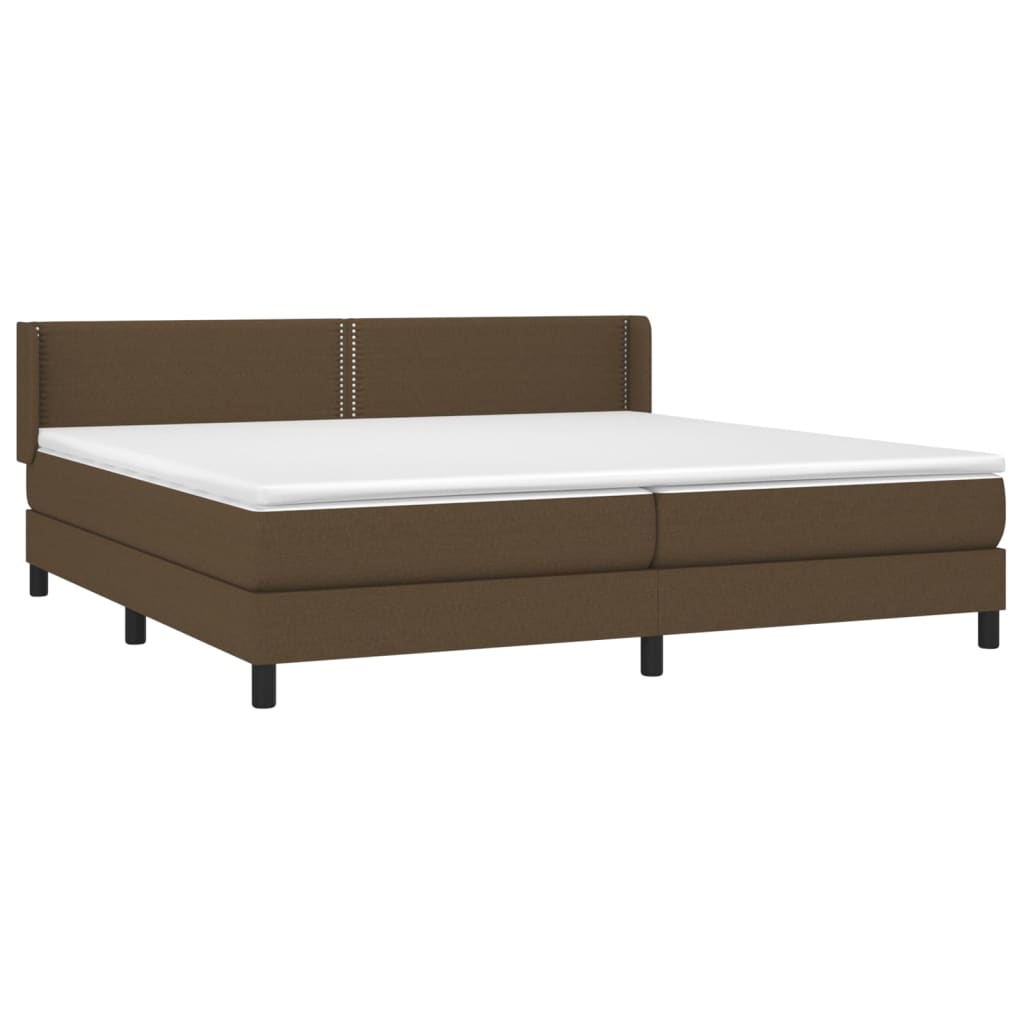 Sommier à lattes de lit avec matelas Marron foncé 200x200 cm - XIOS