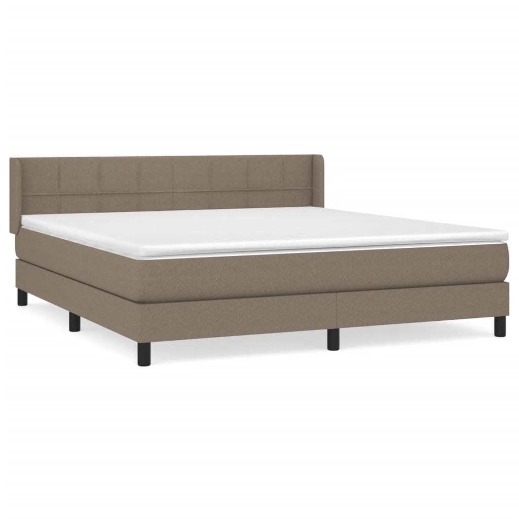 Sommier à lattes de lit avec matelas Taupe 180x200 cm Tissu - XIOS