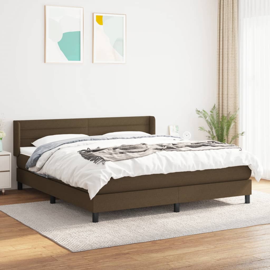 Sommier à lattes de lit avec matelas Marron foncé 160x200 cm - XIOS
