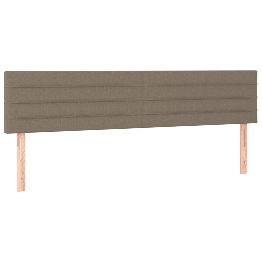 Sommier à lattes de lit avec matelas Taupe 160x200 cm Tissu - XIOS