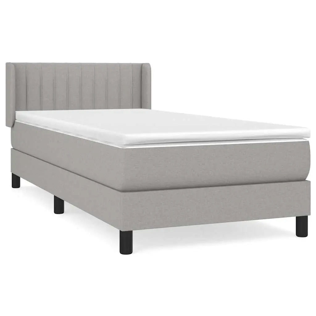Sommier à lattes de lit avec matelas Gris clair 90x200 cm Tissu - XIOS