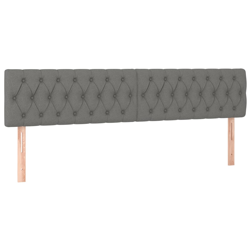 Sommier à lattes de lit avec matelas Gris foncé 180x200cm Tissu - XIOS