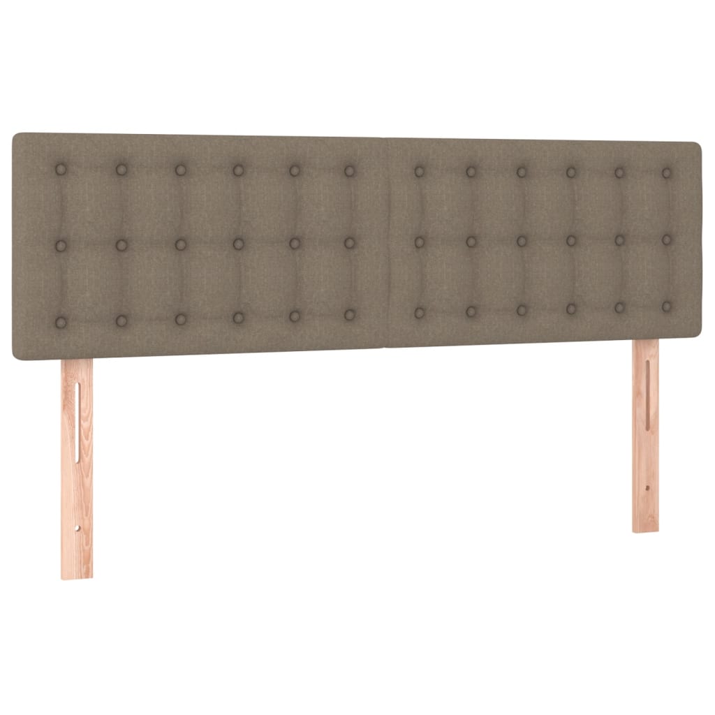 Sommier à lattes de lit avec matelas Taupe 140x200 cm Tissu - XIOS