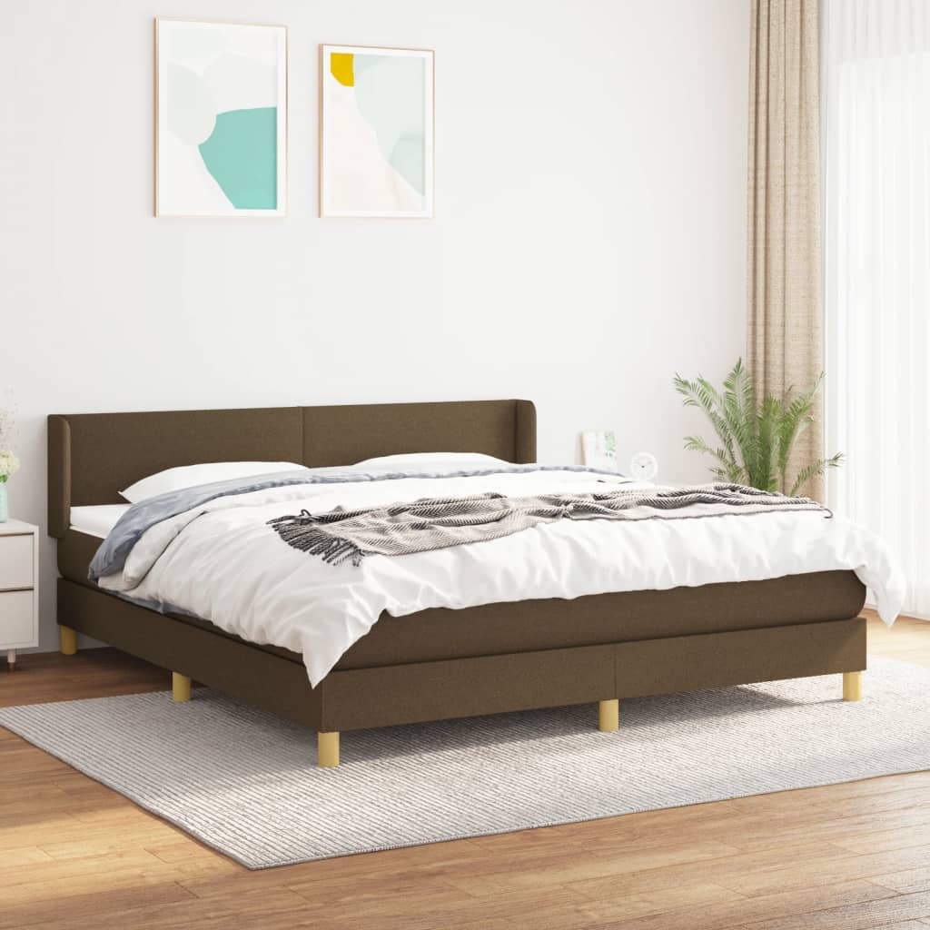 Sommier à lattes de lit avec matelas Marron foncé 160x200 cm - XIOS