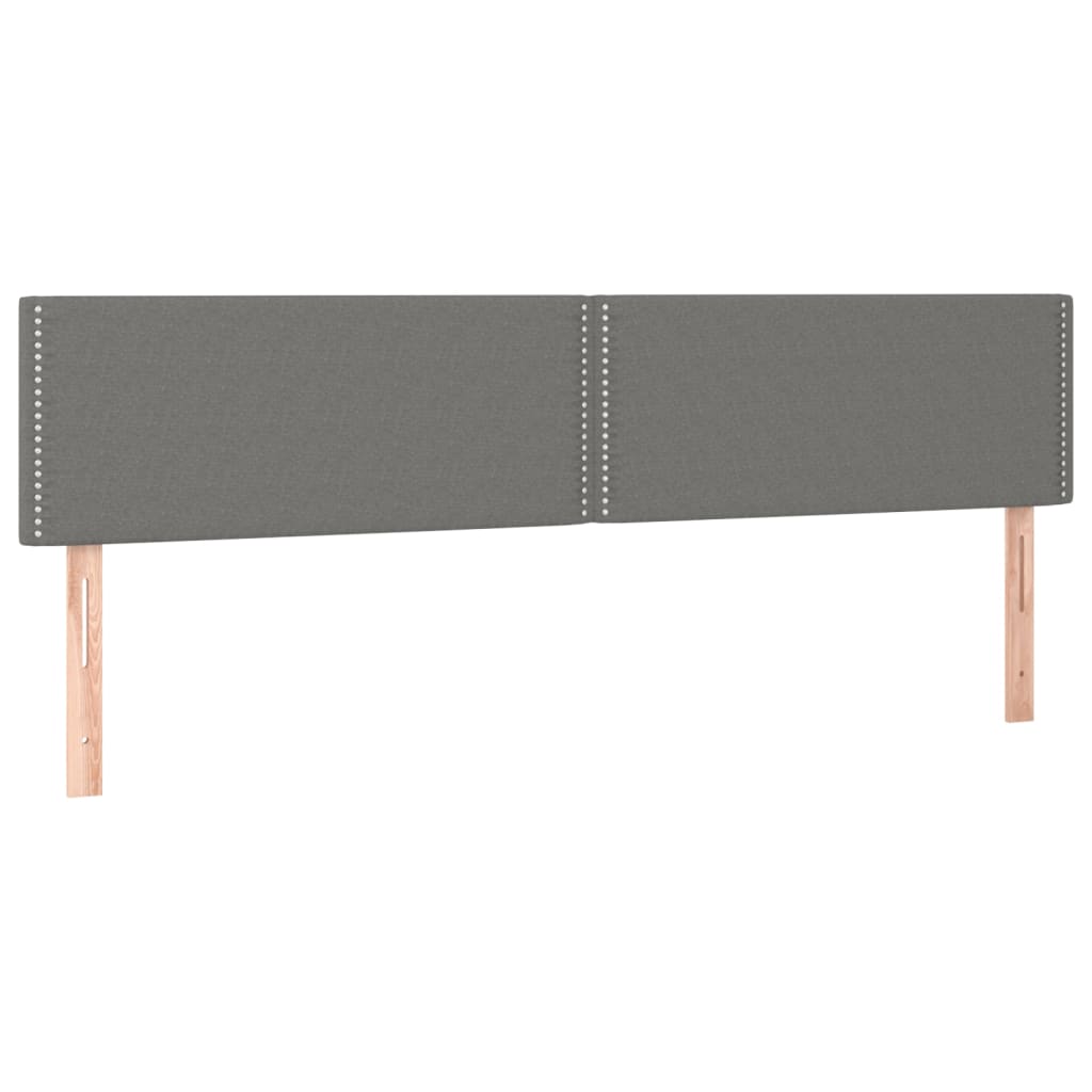 Sommier à lattes de lit avec matelas Gris foncé 180x200cm Tissu - XIOS