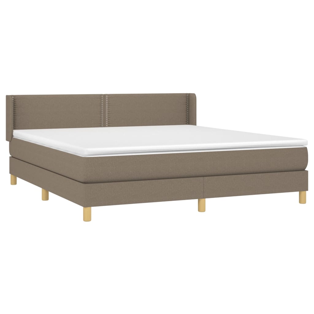 Sommier à lattes de lit avec matelas Taupe 180x200 cm Tissu - XIOS