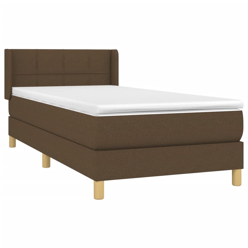Sommier à lattes de lit avec matelas Marron foncé 80x200 cm - XIOS