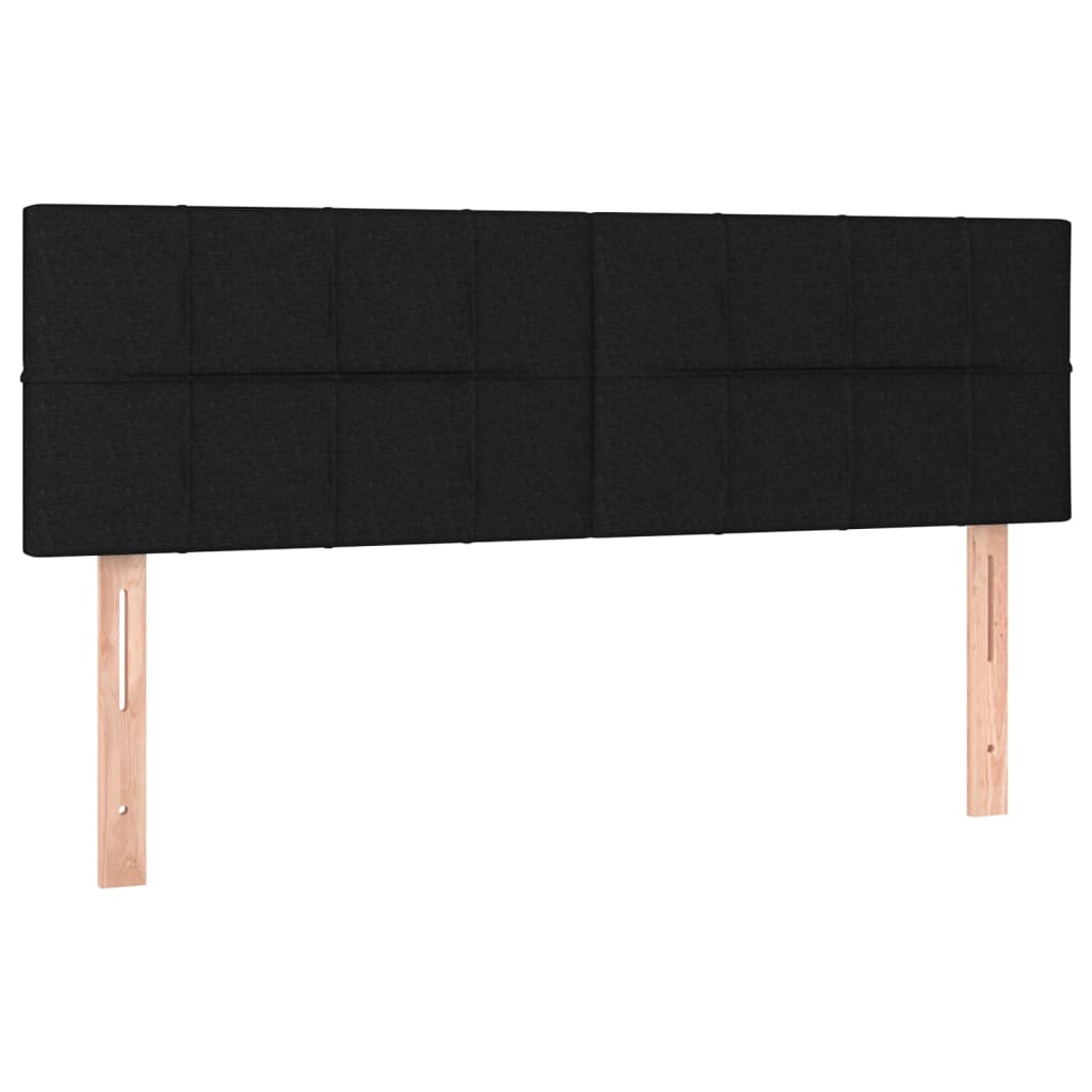 Sommier à lattes de lit avec matelas Noir 140x200 cm Tissu - XIOS