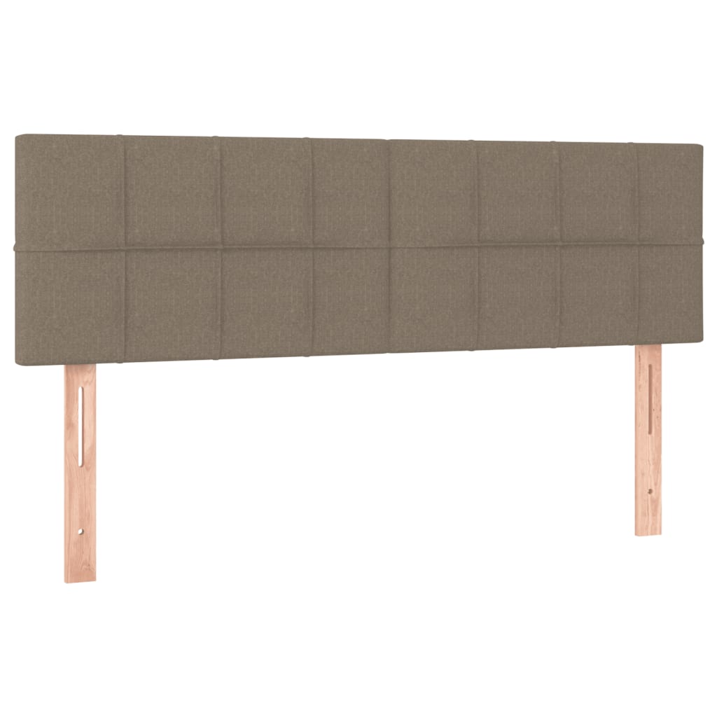 Sommier à lattes de lit avec matelas Taupe 140x200 cm Tissu - XIOS
