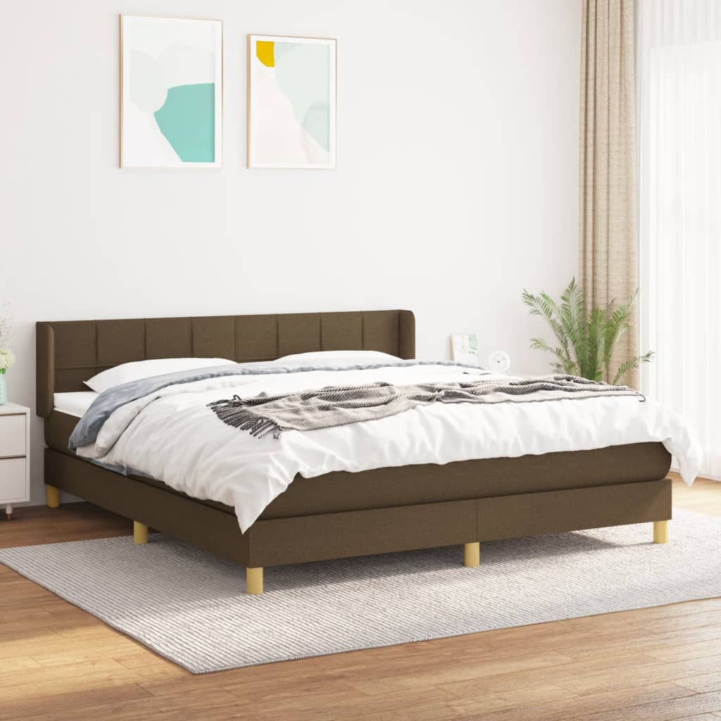 Sommier à lattes de lit avec matelas Marron foncé 160x200 cm - XIOS