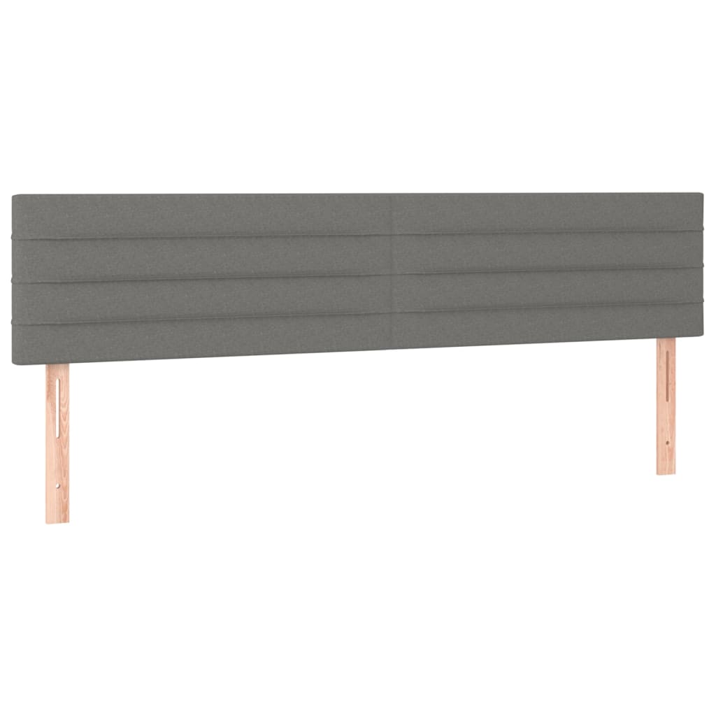 Sommier à lattes de lit avec matelas Gris foncé 180x200cm Tissu - XIOS