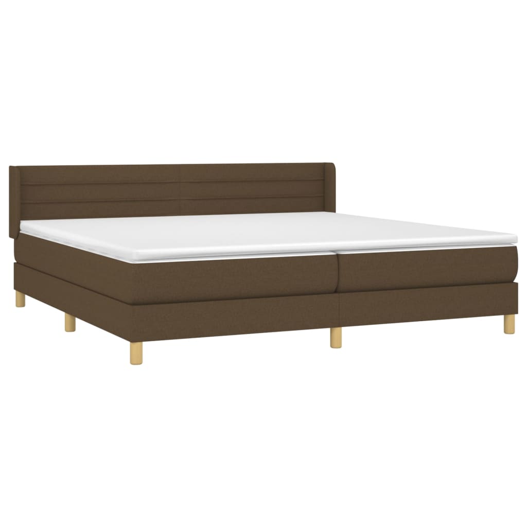 Sommier à lattes de lit avec matelas Marron foncé 200x200 cm - XIOS