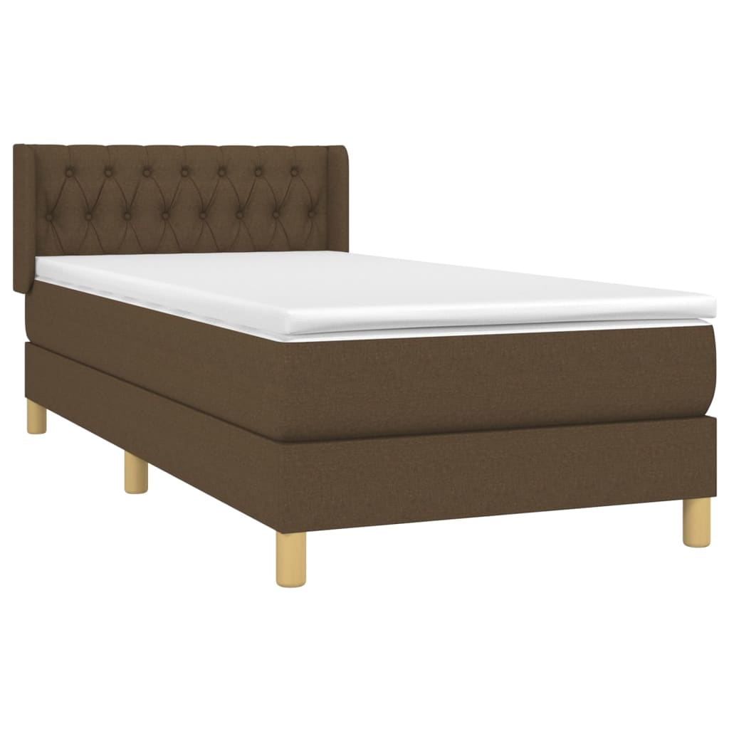 Sommier à lattes de lit avec matelas Marron foncé 90x190 cm - XIOS