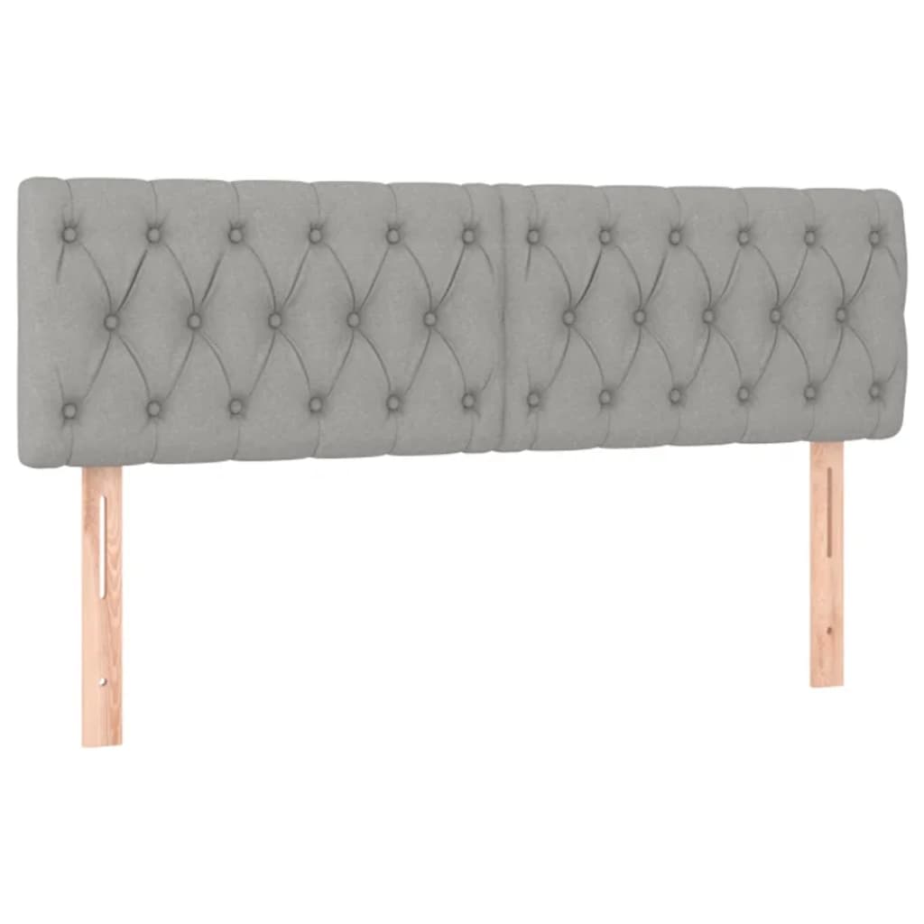 Sommier à lattes de lit avec matelas Gris clair 140x190cm Tissu - XIOS