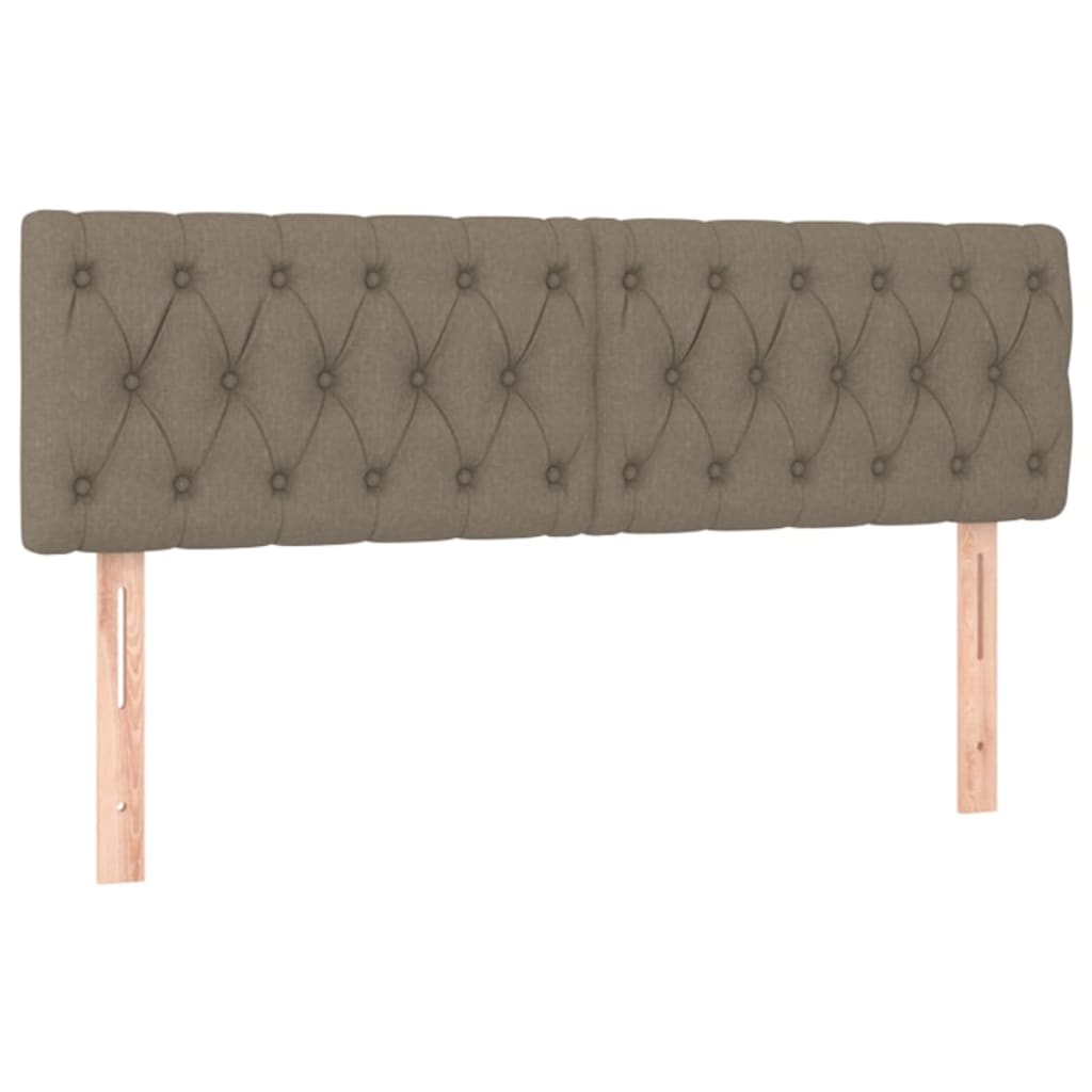 Sommier à lattes de lit avec matelas Taupe 140x190 cm Tissu - XIOS