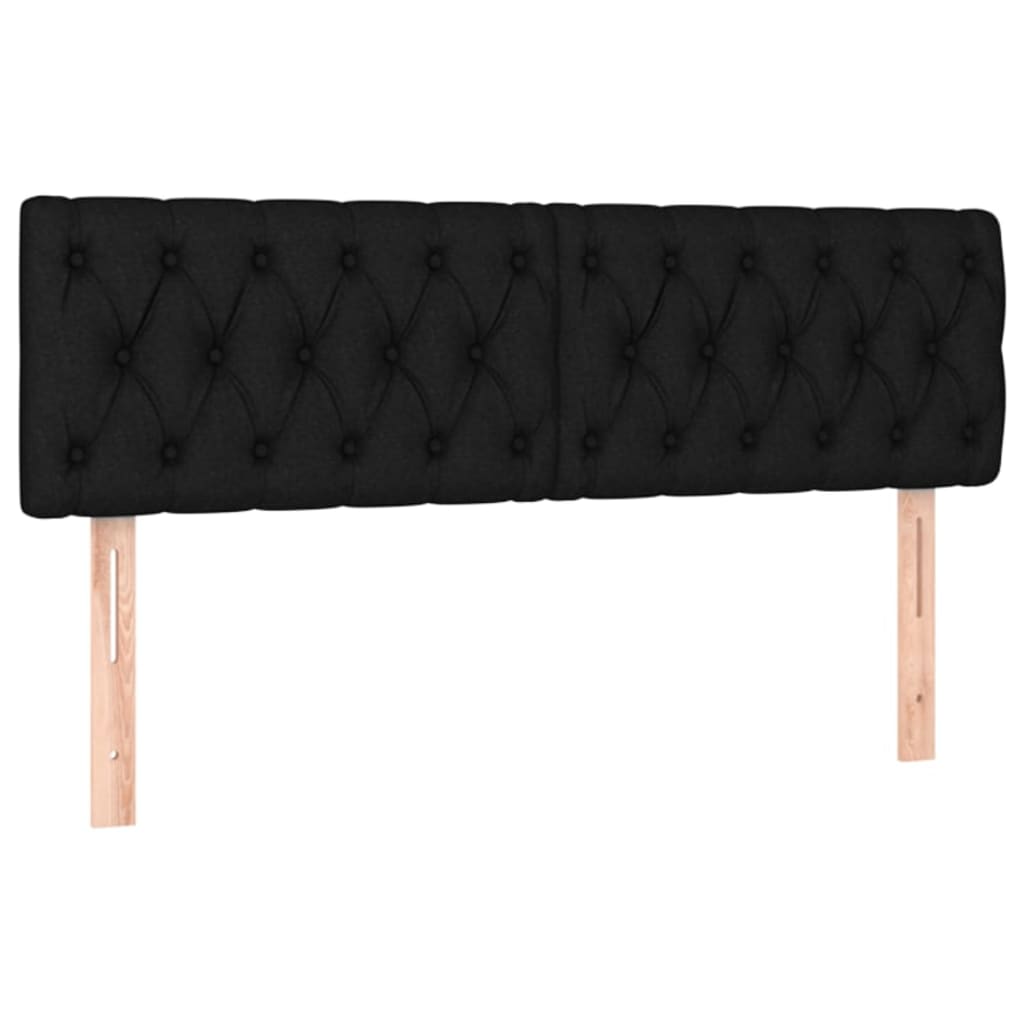 Sommier à lattes de lit avec matelas Noir 140x200 cm Tissu - XIOS