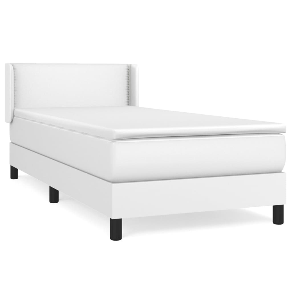 Sommier à lattes de lit avec matelas Blanc 100x200cm Similicuir - XIOS