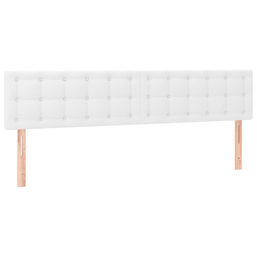 Sommier à lattes de lit avec matelas Blanc 200x200cm Similicuir - XIOS