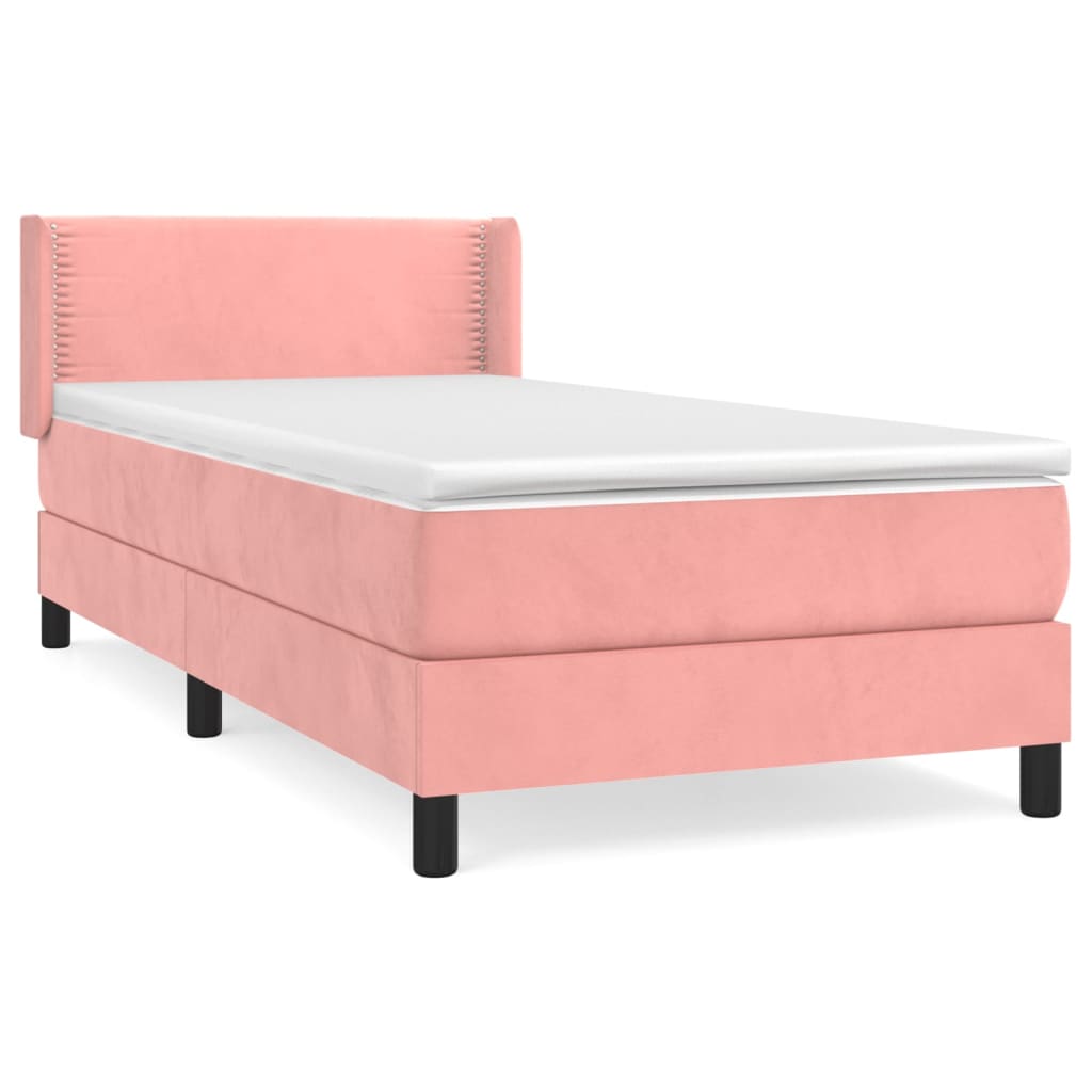 Sommier à lattes de lit avec matelas Rose 100x200 cm Velours - XIOS