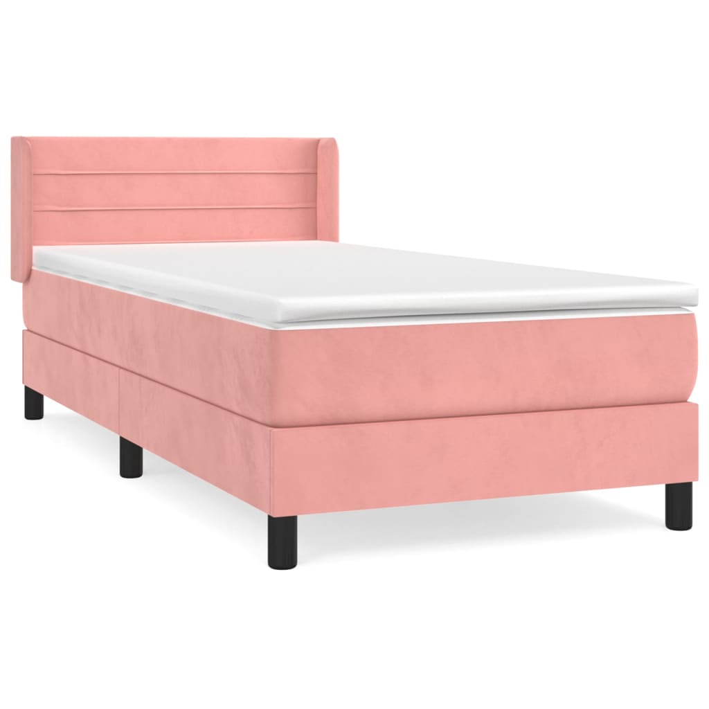 Sommier à lattes de lit avec matelas Rose 90x190 cm Velours - XIOS