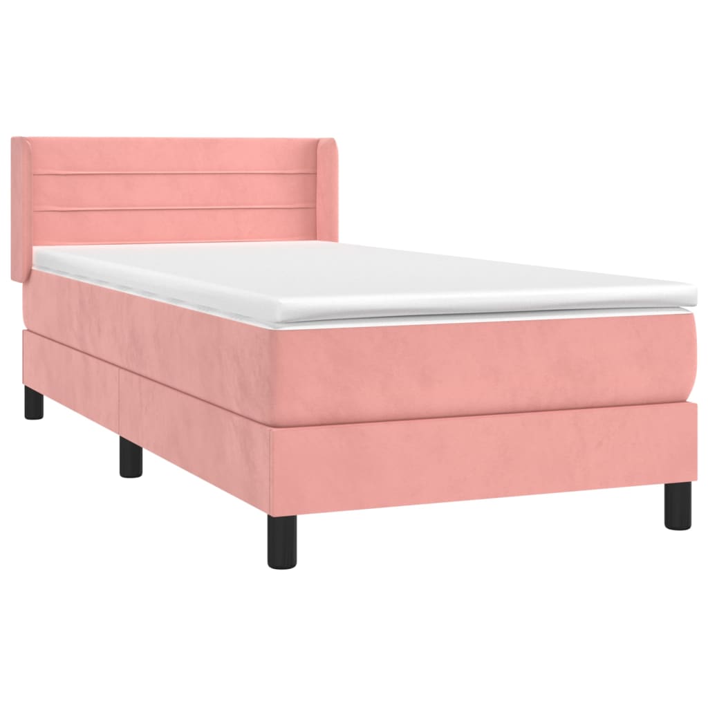 Sommier à lattes de lit avec matelas Rose 90x190 cm Velours - XIOS