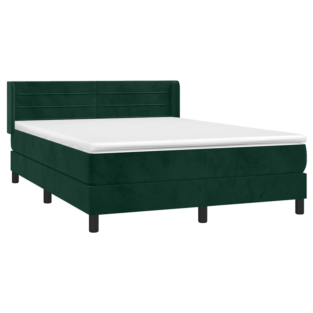 Sommier à lattes de lit et matelas Vert foncé 140x200cm Velours - XIOS