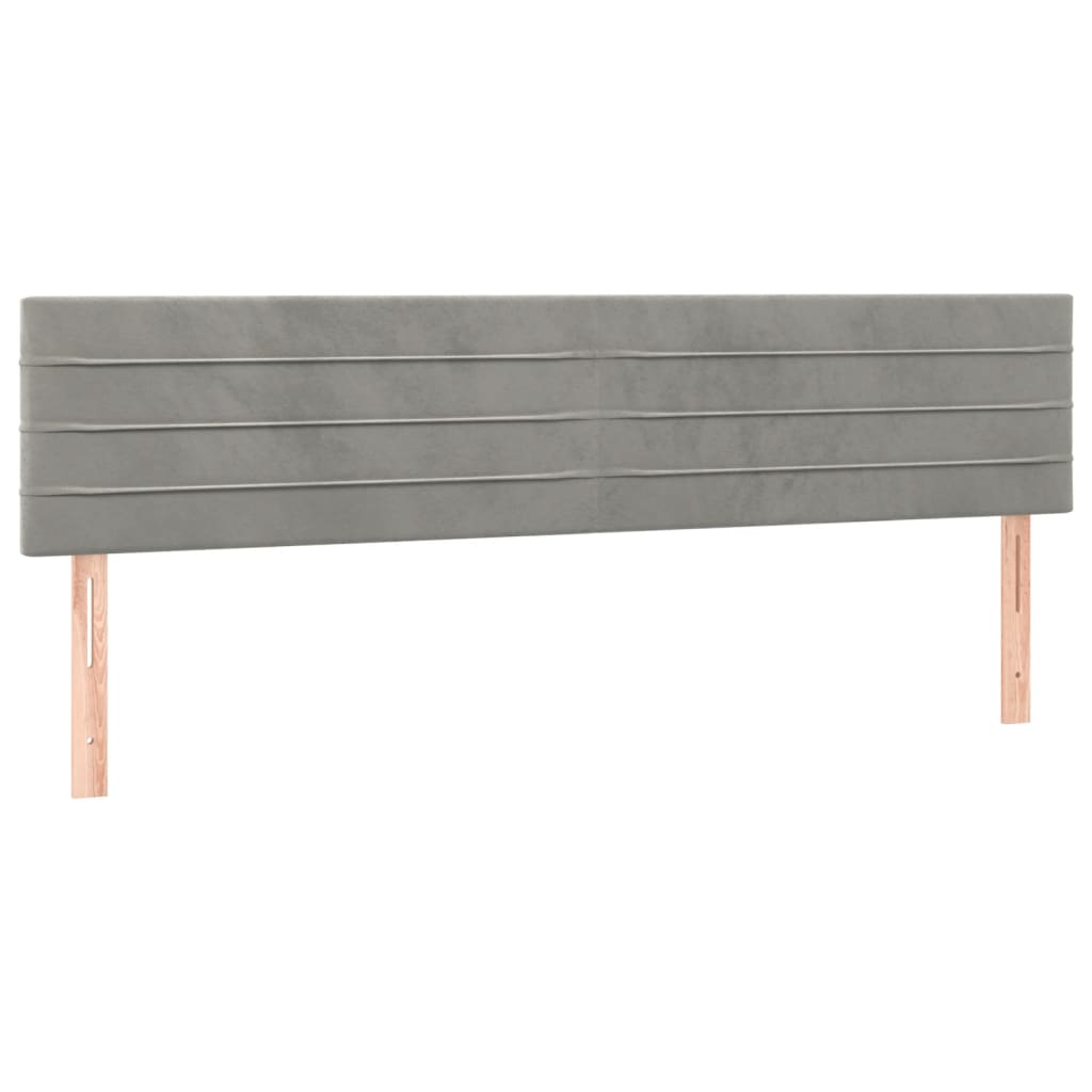 Sommier à lattes de lit et matelas Gris clair 200x200cm Velours - XIOS