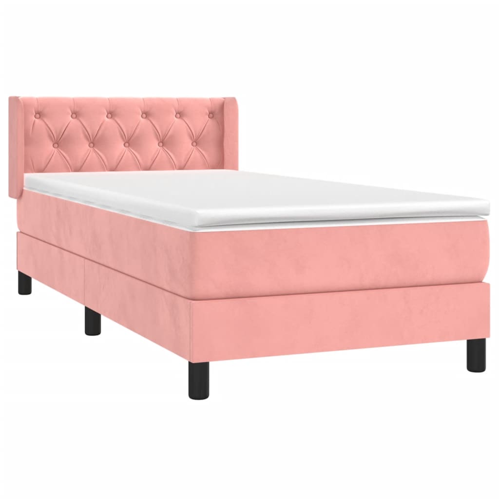 Sommier à lattes de lit et matelas Rose 80x200 cm Velours - XIOS