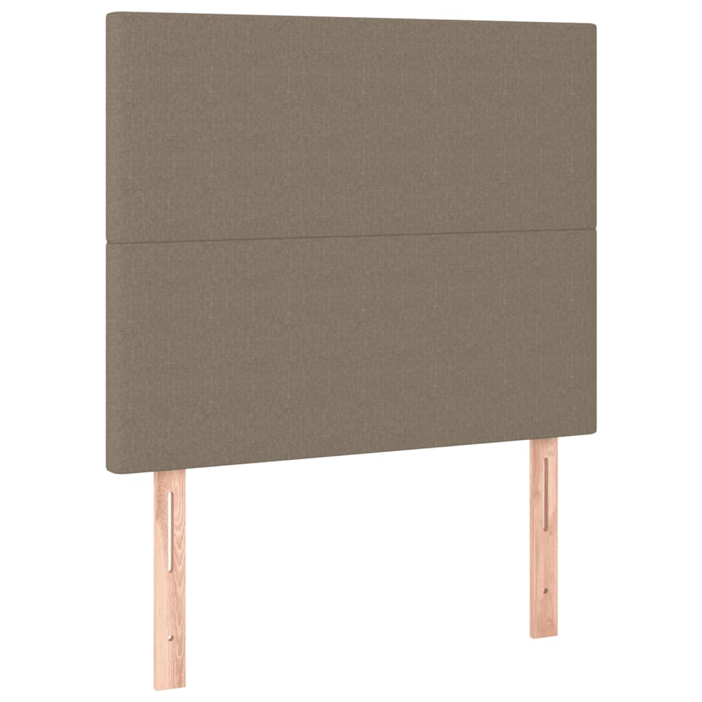 Sommier à lattes de lit avec matelas Taupe 90x190 cm Tissu - XIOS