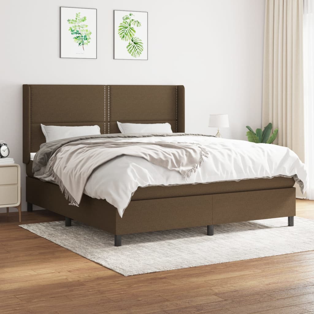 Sommier à lattes de lit avec matelas Marron foncé 180x200 cm - XIOS