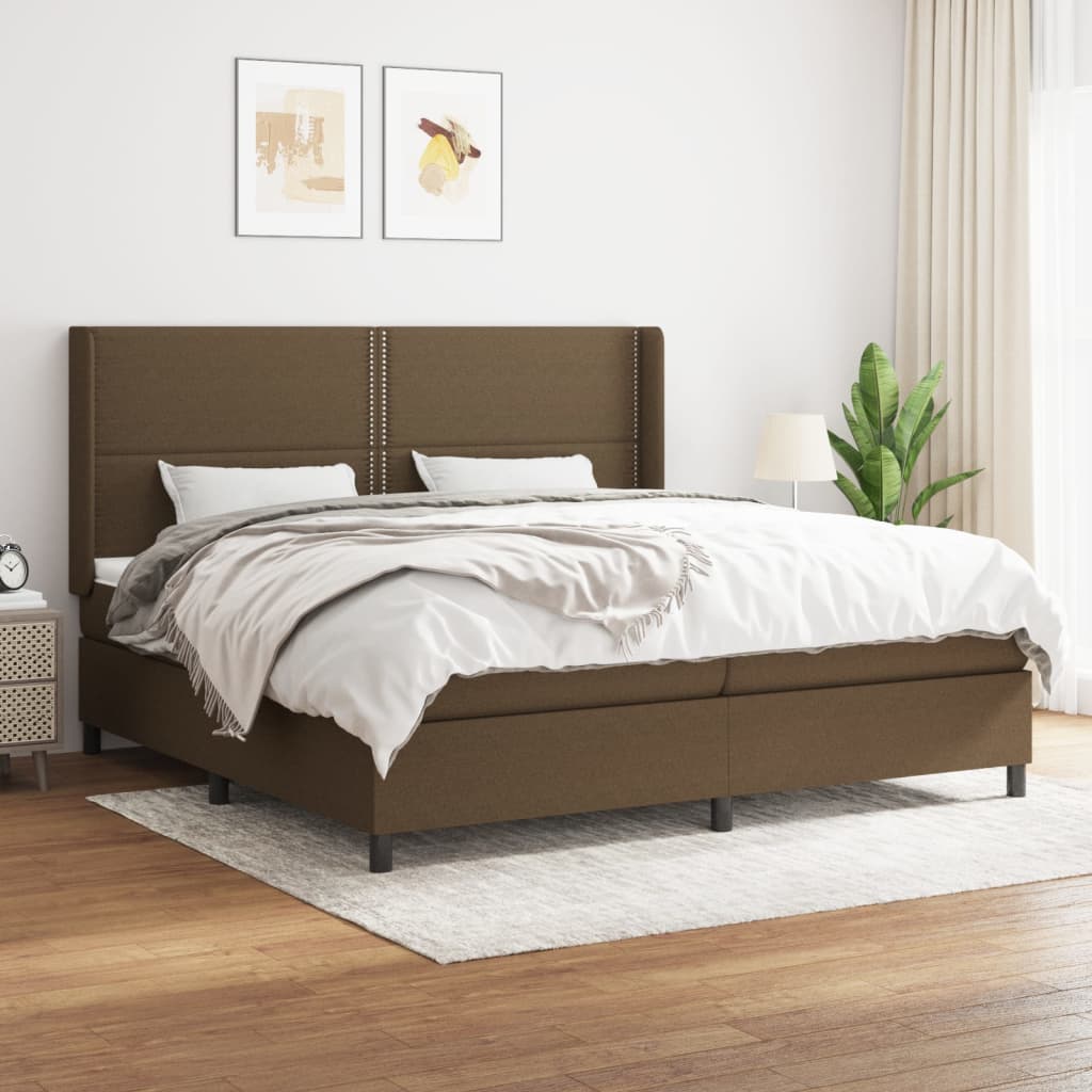 Sommier à lattes de lit avec matelas Marron foncé 200x200 cm - XIOS