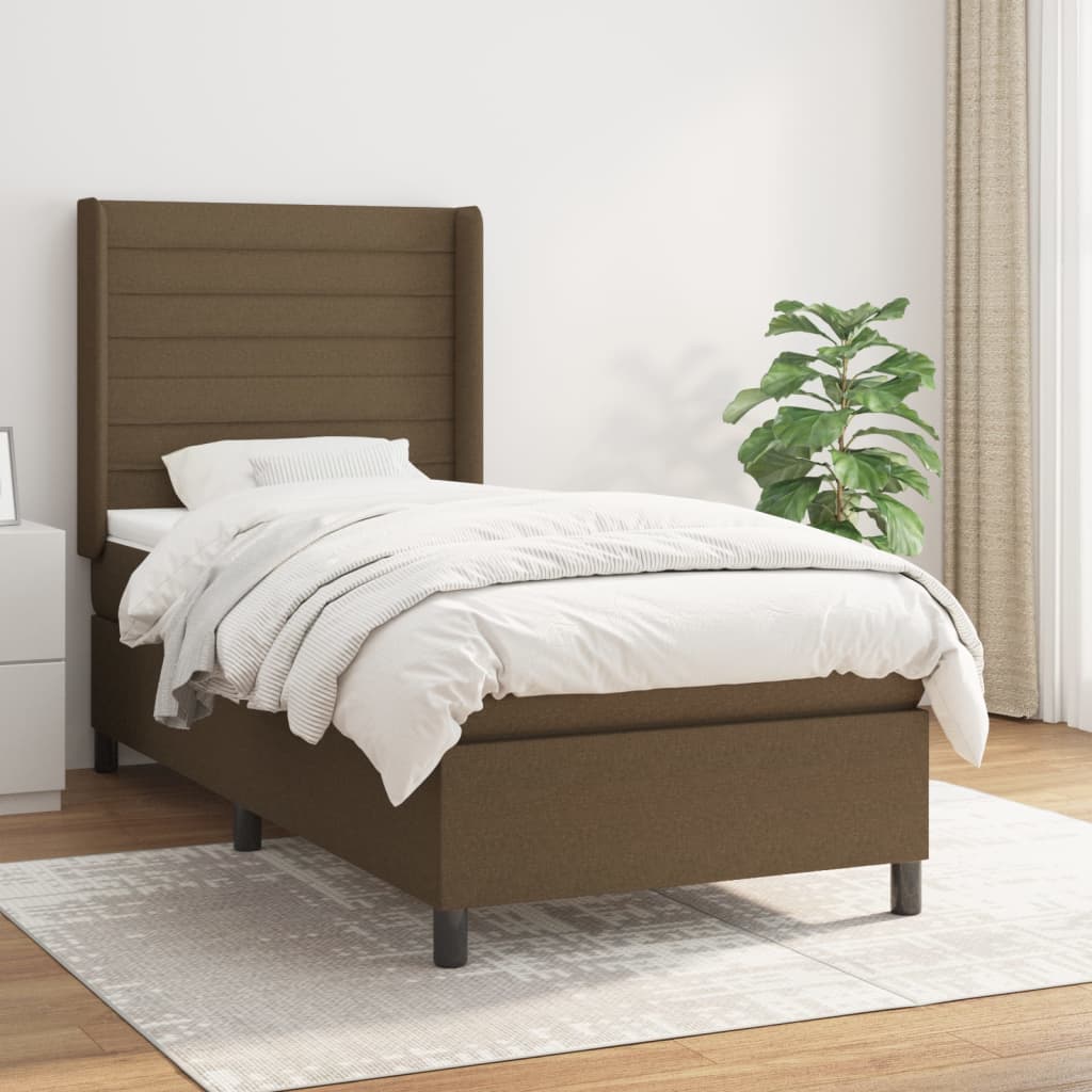 Sommier à lattes de lit avec matelas Marron foncé 90x190 cm - XIOS