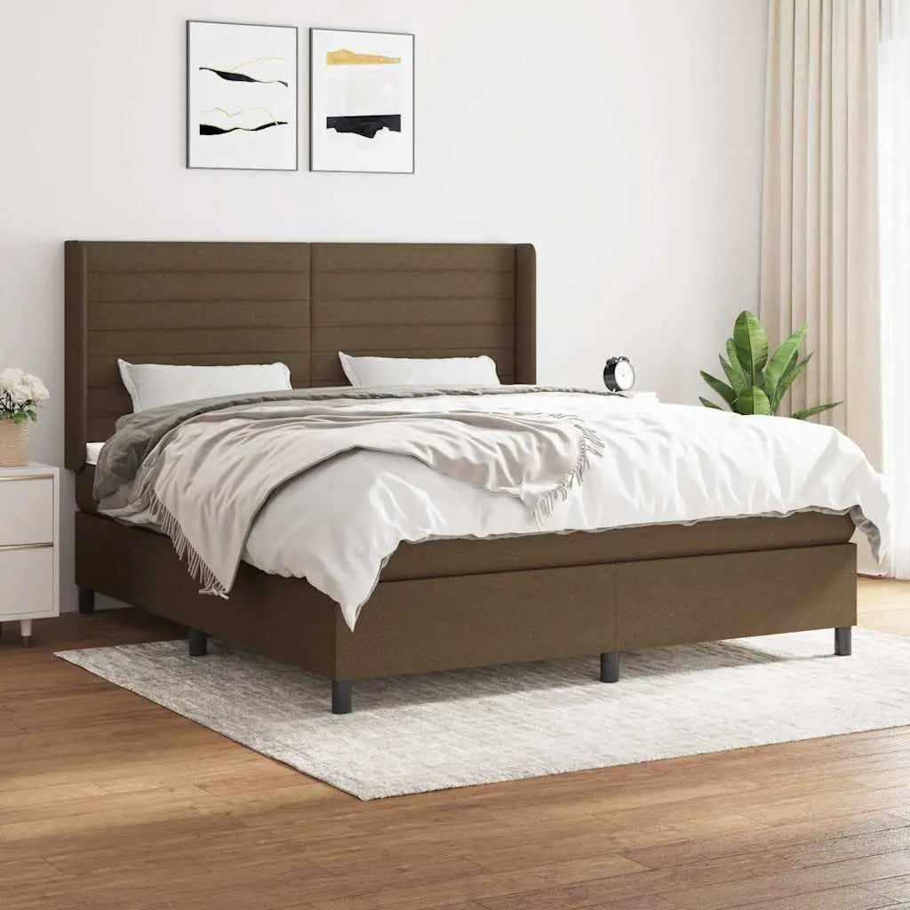 Sommier à lattes de lit avec matelas Marron foncé 160x200 cm - XIOS