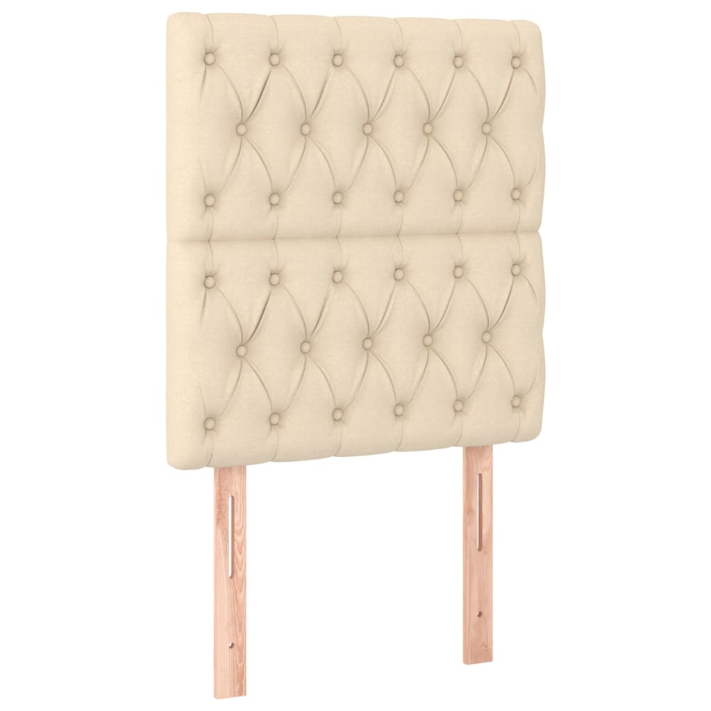 Sommier à lattes de lit avec matelas Crème 80x200 cm Tissu - XIOS