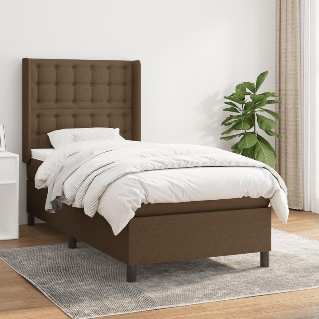 Sommier à lattes de lit avec matelas Marron foncé 90x190 cm - XIOS