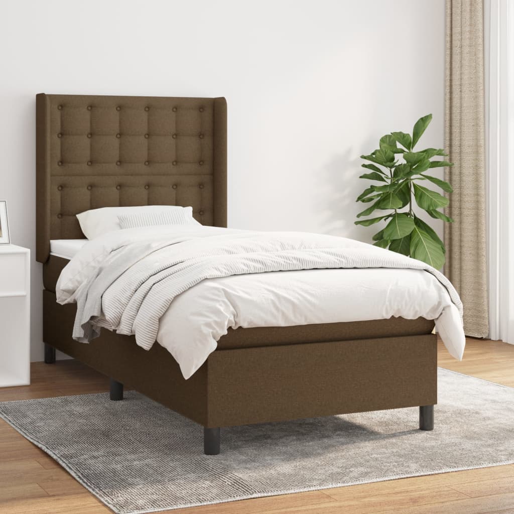 Sommier à lattes de lit avec matelas Marron foncé 100x200 cm - XIOS