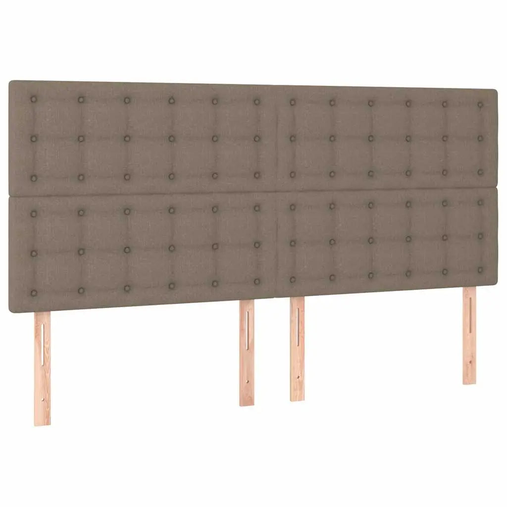 Sommier à lattes de lit avec matelas Taupe 160x200 cm Tissu - XIOS
