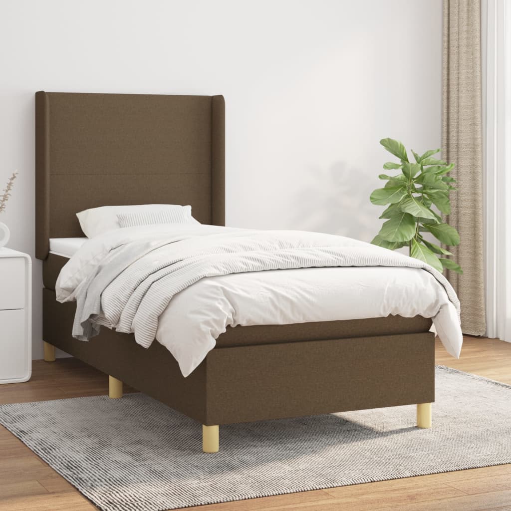 Sommier à lattes de lit avec matelas Marron foncé 100x200 cm - XIOS
