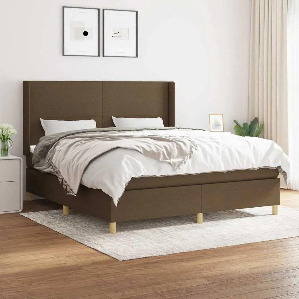 Sommier à lattes de lit avec matelas Marron foncé 160x200 cm - XIOS