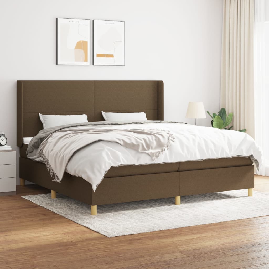Sommier à lattes de lit avec matelas Marron foncé 200x200 cm - XIOS